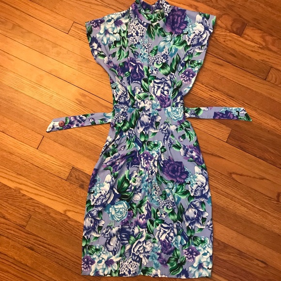 Hot Hawaiian print sleeveless 80’s vintage dress - Picture 2 of 8